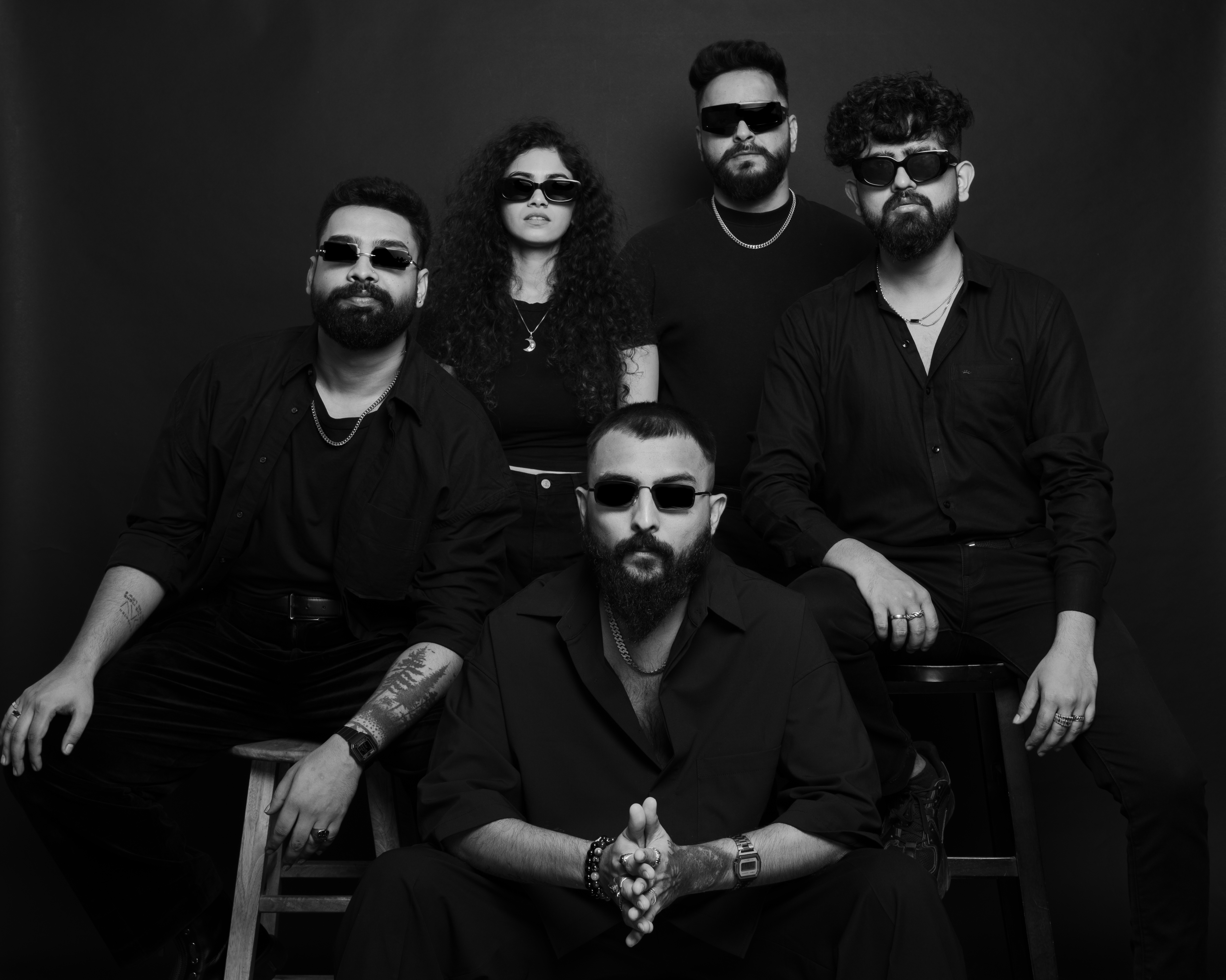 Sabali — The Band group portrait in black and white